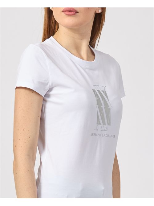 T-shirt femme AX avec double logo inversé ARMANI EXCHANGE | XW000511-AF11929U0002